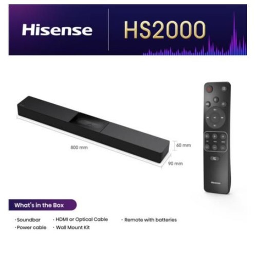 Soundbar hs2000 dolby bt - 2.1,